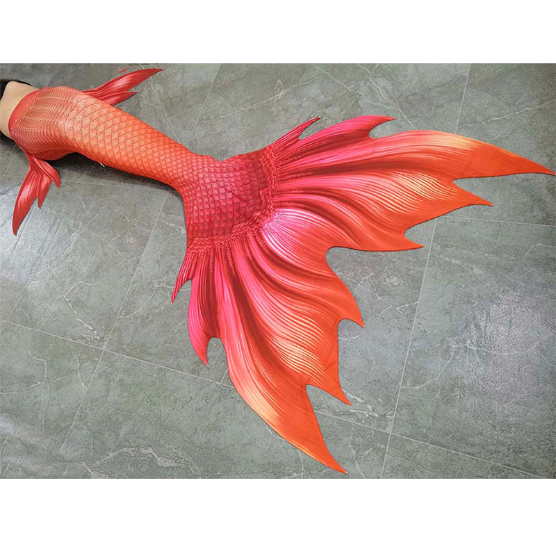 Orange Woman Mermaid Tail Skin - Swim Fins review and price