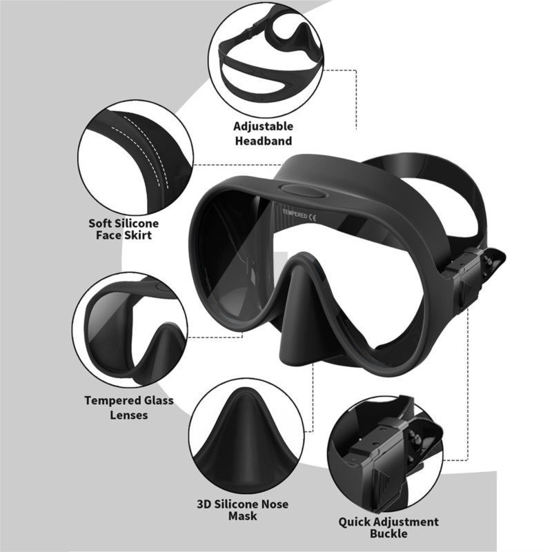 Adult Snorkel Set Semi Dry Sno - Snorkel Set review and price