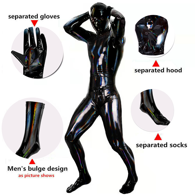 Mens Sexy PVC Leather Catsuit  - Wetsuit Men review and price