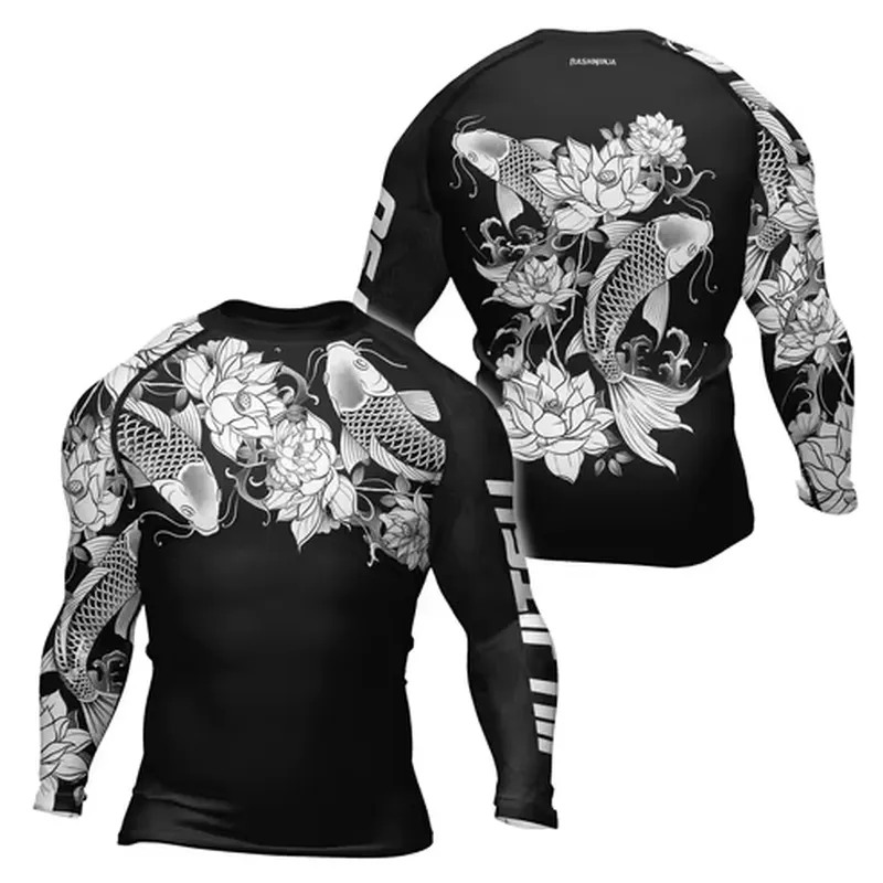 3D Long Sleeve Men's Retro Qui - Rash Guard review and price